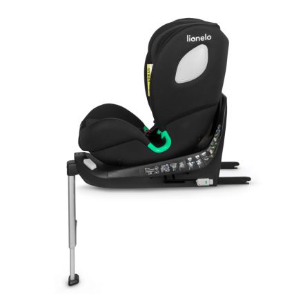 Lionelo - поворотне автокрісло з базою BRAAM i-Size 40-150 см чорний карбон