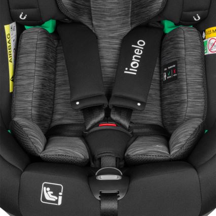 Lionelo - поворотне автокрісло з базою BRAAM i-Size 40-150 см чорний карбон