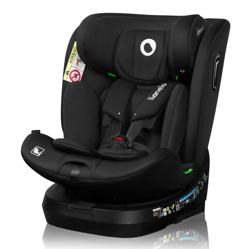 Lionelo - поворотне автокрісло з базою BRAVE i-Size 40-150 cm чорний карбон