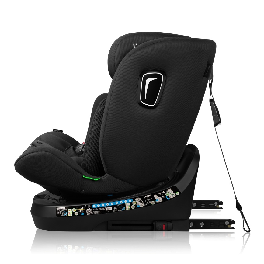 Lionelo - поворотне автокрісло з базою BRAVE i-Size 40-150 cm чорний карбон