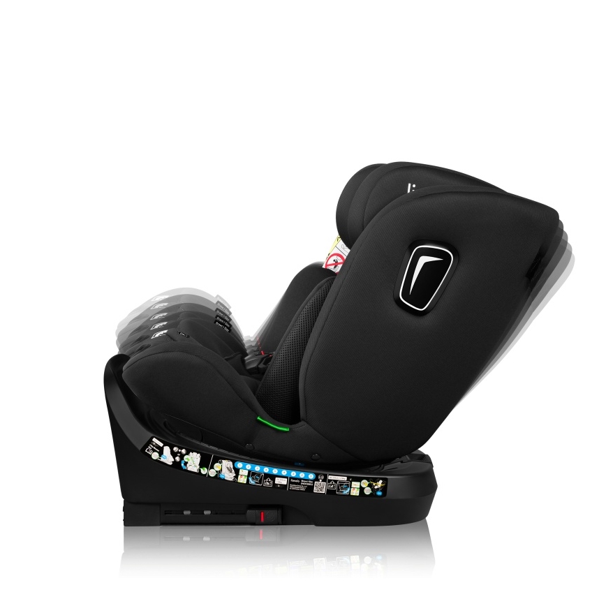 Lionelo - поворотне автокрісло з базою BRAVE i-Size 40-150 cm чорний карбон