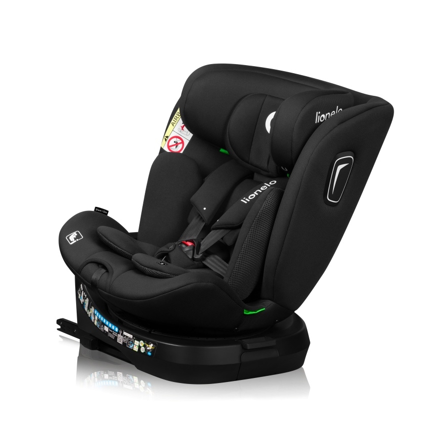 Lionelo - поворотне автокрісло з базою BRAVE i-Size 40-150 cm чорний карбон