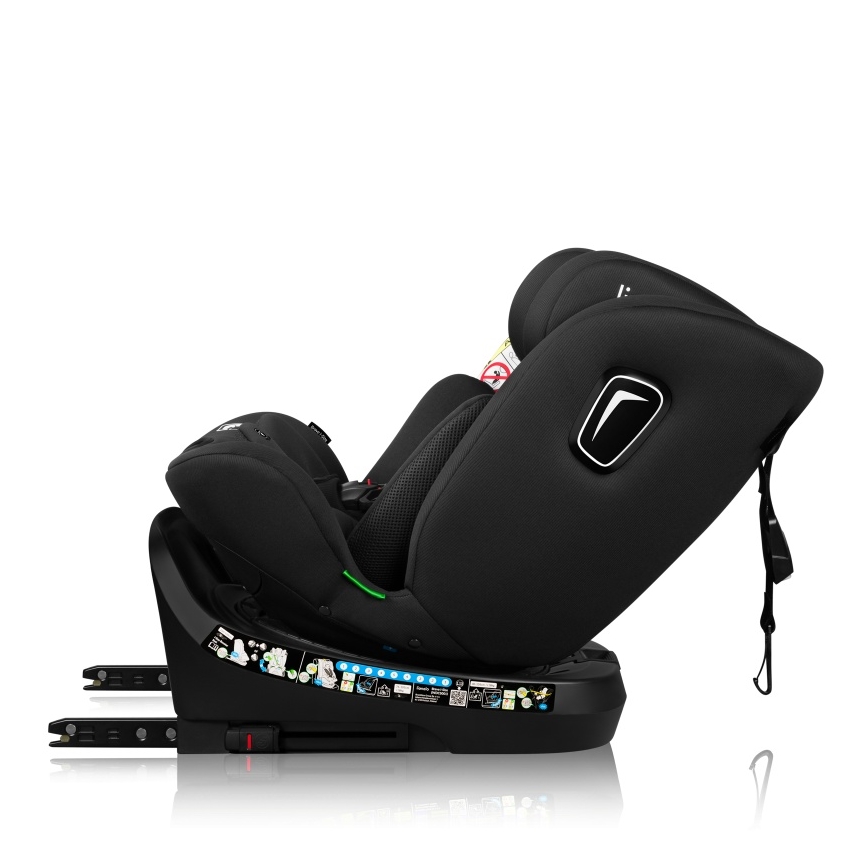 Lionelo - поворотне автокрісло з базою BRAVE i-Size 40-150 cm чорний карбон