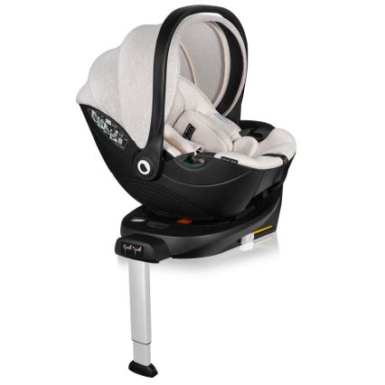 Lionelo - Поворотне автокрісло з базою MOXIE SET i-Size 40-87 см пісочно-бежеве