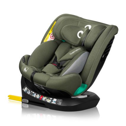 Lionelo - Поворотное автокресло с базой BASTIAAN ONE i-Size 40-150 см оливковый