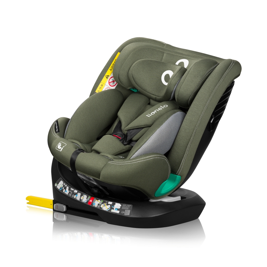 Lionelo - Поворотное автокресло с базой BASTIAAN ONE i-Size 40-150 см оливковый