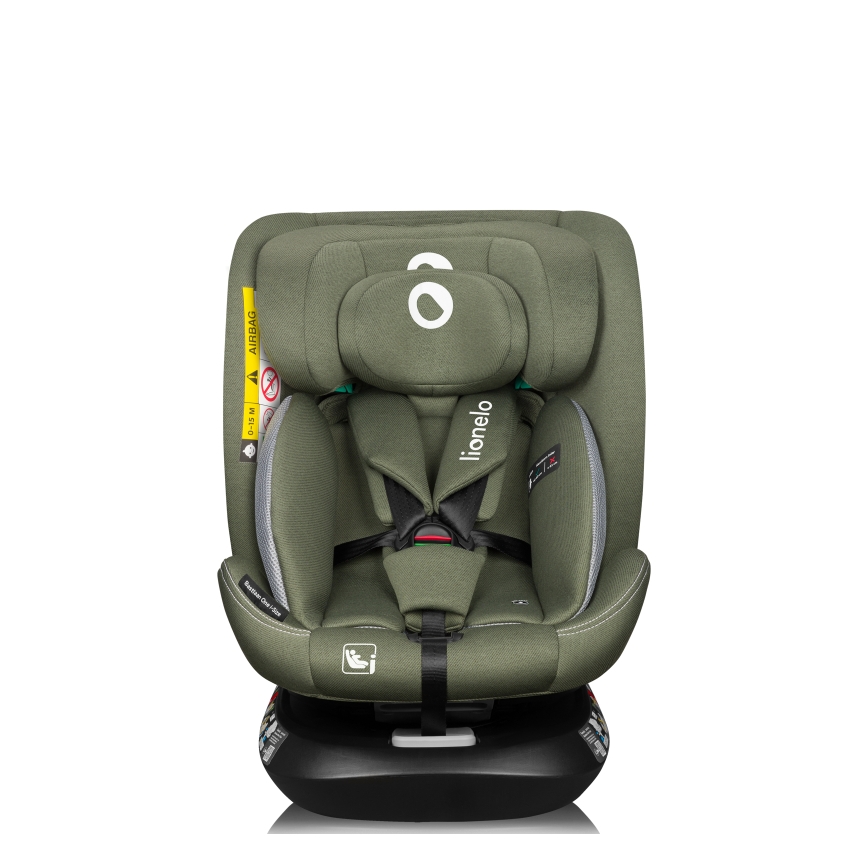 Lionelo - Поворотное автокресло с базой BASTIAAN ONE i-Size 40-150 см оливковый