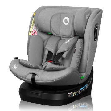 Lionelo - поворотное автокресло BRAVE i-Size с базой 40-150 см Серый камень