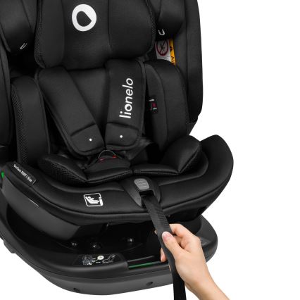 Lionelo - Поворотное автокресло с базой BASTIAAN i-Size 40-150 см Черный карбон