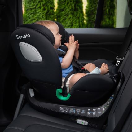 Lionelo - Поворотное автокресло с базой BRAAM, i-Size, 40-150 см, черный карбон