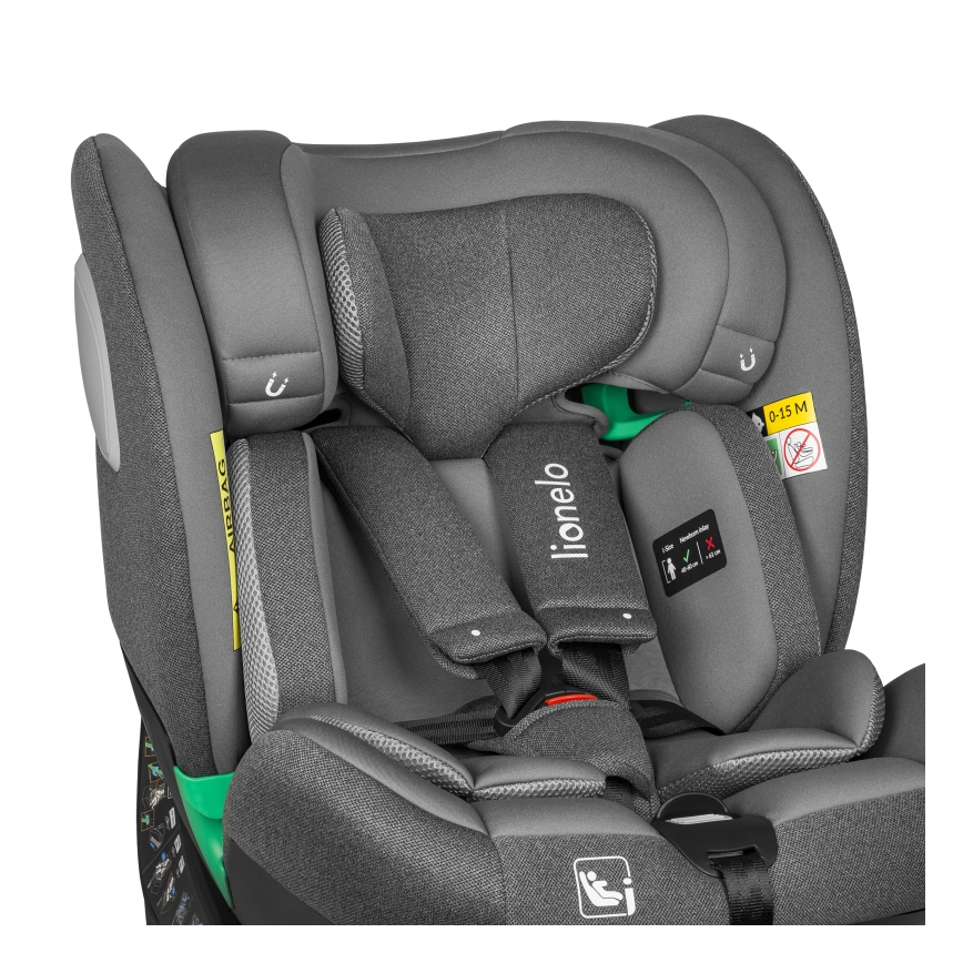 Lionelo - Поворотное автокресло с базой BRAAM i-Size 40-150 см Grey Stone