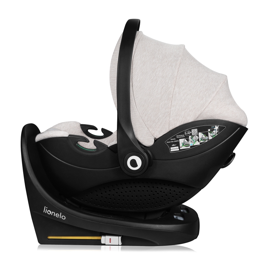 Lionelo - Поворотное автокресло с базой MOXIE SET i-Size 40-87 см, цвет песочно-бежевый