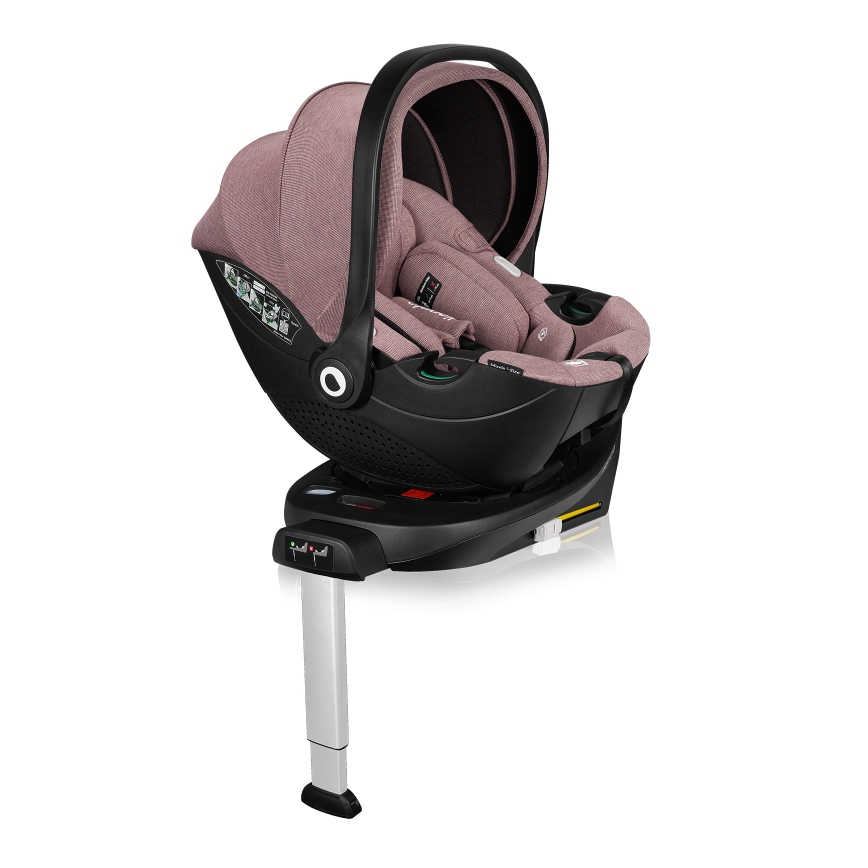 Lionelo - Поворотное автокресло с базой MOXIE SET i-Size 40-87 см Pink Mauve