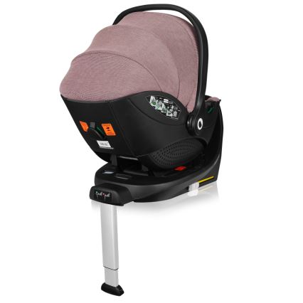 Lionelo - Поворотное автокресло с базой MOXIE SET i-Size 40-87 см Pink Mauve