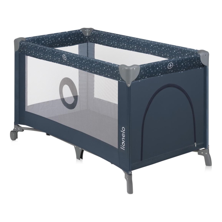 Lionelo - Путешествующая кроватка STEFI Blue Grey