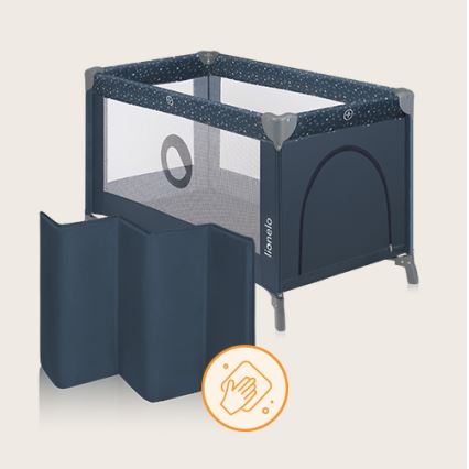 Lionelo - Путешествующая кроватка STEFI Blue Grey
