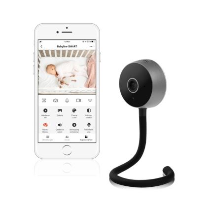 Lionelo - Розумна дитяча електронна няня BABYLINE SMART Wi-Fi чорна