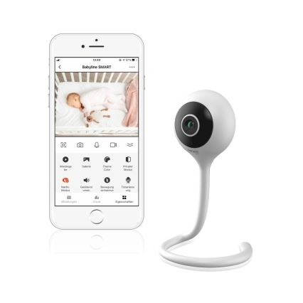 Lionelo - Розумна дитяча відеоняня BABYLINE SMART Wi-Fi, біла