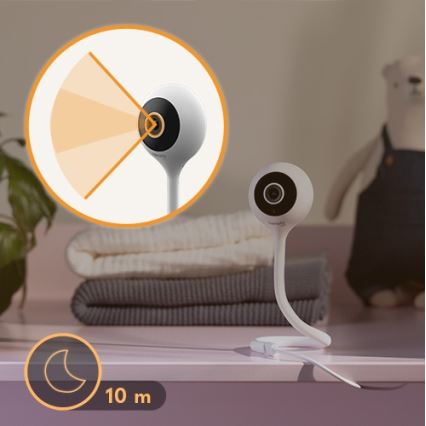 Lionelo - Розумна дитяча відеоняня BABYLINE SMART Wi-Fi, біла
