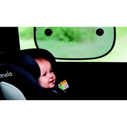 Lionelo - солнцезащитная шторка с присоской SUNSHADE, 2 шт., чёрный