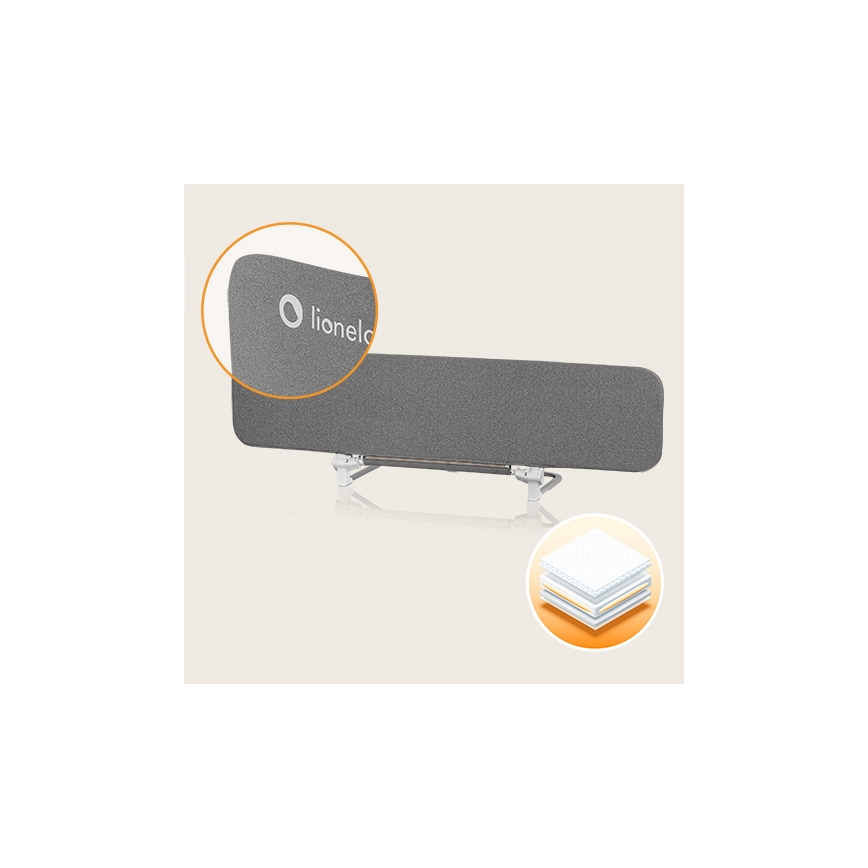 Lionelo - Защитный барьер для кровати LORA XL темно-серый