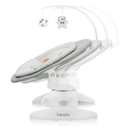 Lionelo - Качалка для детей с мелодией MELL Beige Sand 4xAA + пульт дистанционного управления