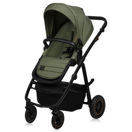 Lionelo - Комбинированная коляска 2 в 1 AMBER PLUS Лесной зелёный