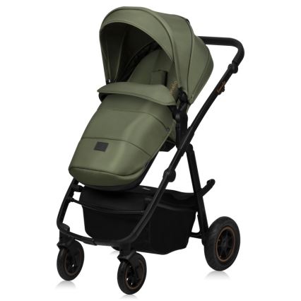 Lionelo - Комбинированная коляска 2 в 1 AMBER PLUS Лесной зелёный