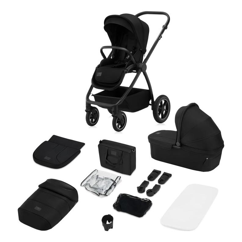Lionelo - Комбинированная коляска 2 в 1 MERIL Black Onyx