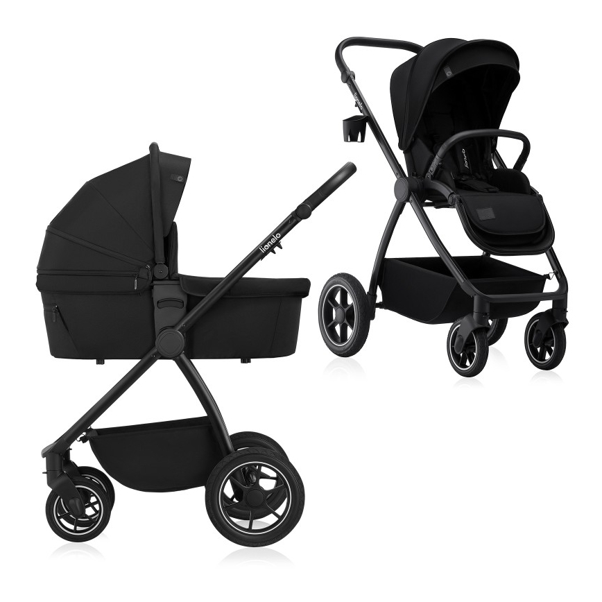 Lionelo - Комбинированная коляска 2 в 1 MERIL Black Onyx