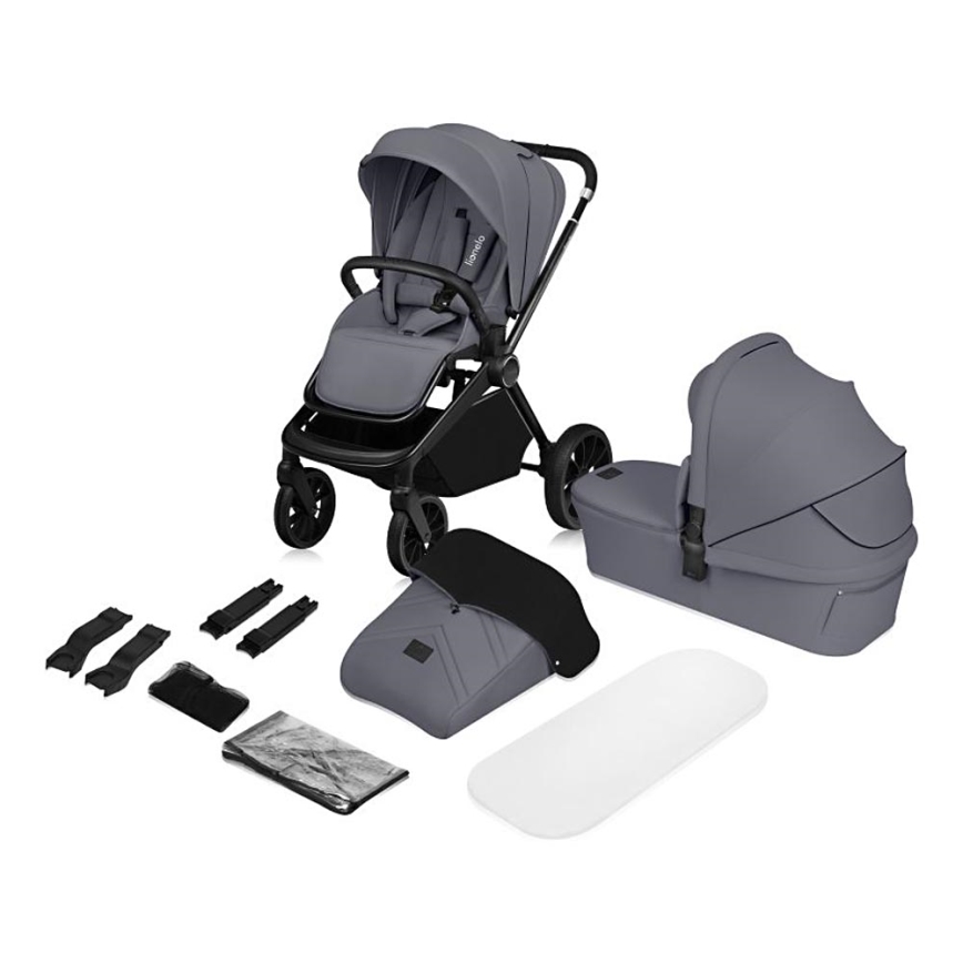 Lionelo - Комбинированная коляска 2 в 1 MIKA PLUS Grey Stone