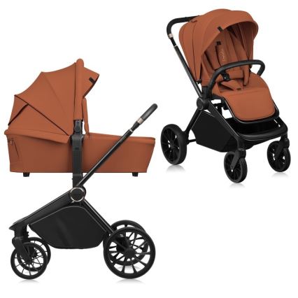 Lionelo - Комбинированная коляска 2 в 1 MIKA PLUS Коричневый ржавый