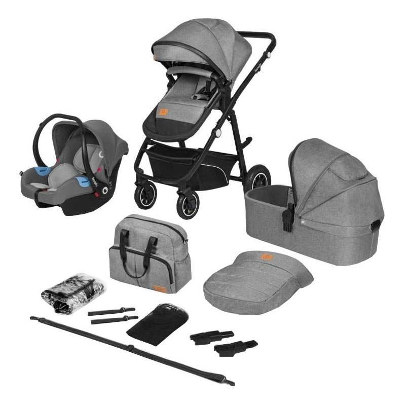 Lionelo - комбинированная коляска 3 в 1 BIANKA Grey Stone