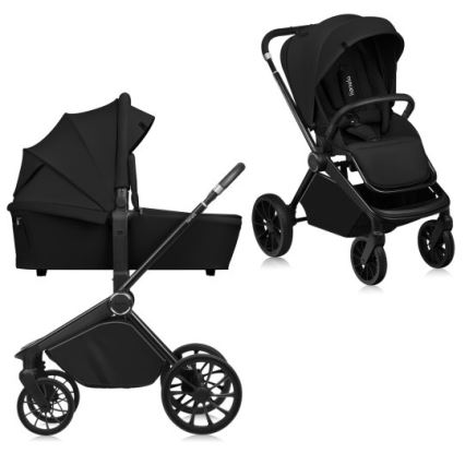Lionelo - Комбінована коляска 2 в 1 MIKA PLUS Black Onyx