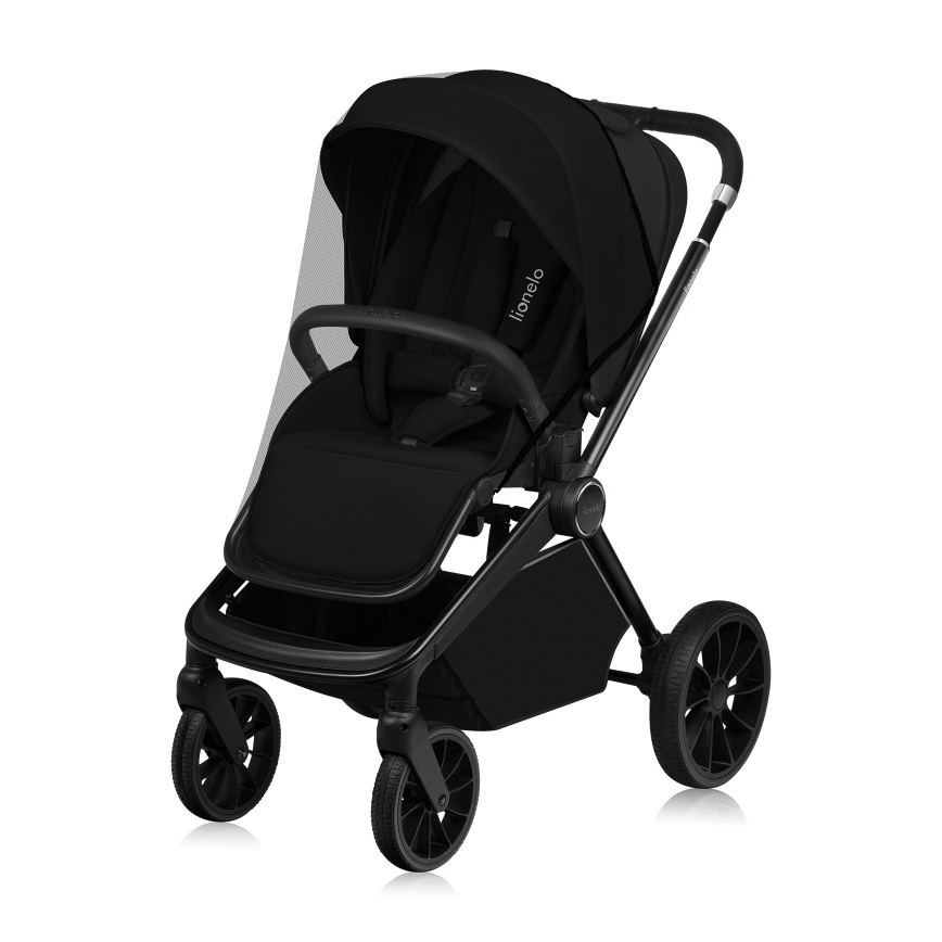 Lionelo - Комбінована коляска 2 в 1 MIKA PLUS Black Onyx