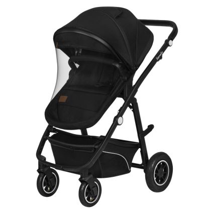Lionelo - Комбінована коляска 3 в 1 BIANKA Black Onyx