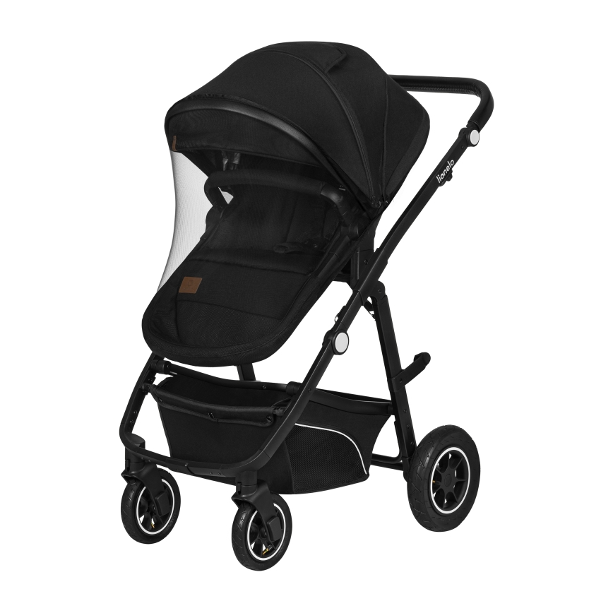 Lionelo - Комбінована коляска 3 в 1 BIANKA Black Onyx