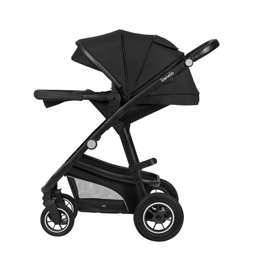 Lionelo - Комбінована коляска 3 в 1 BIANKA Black Onyx