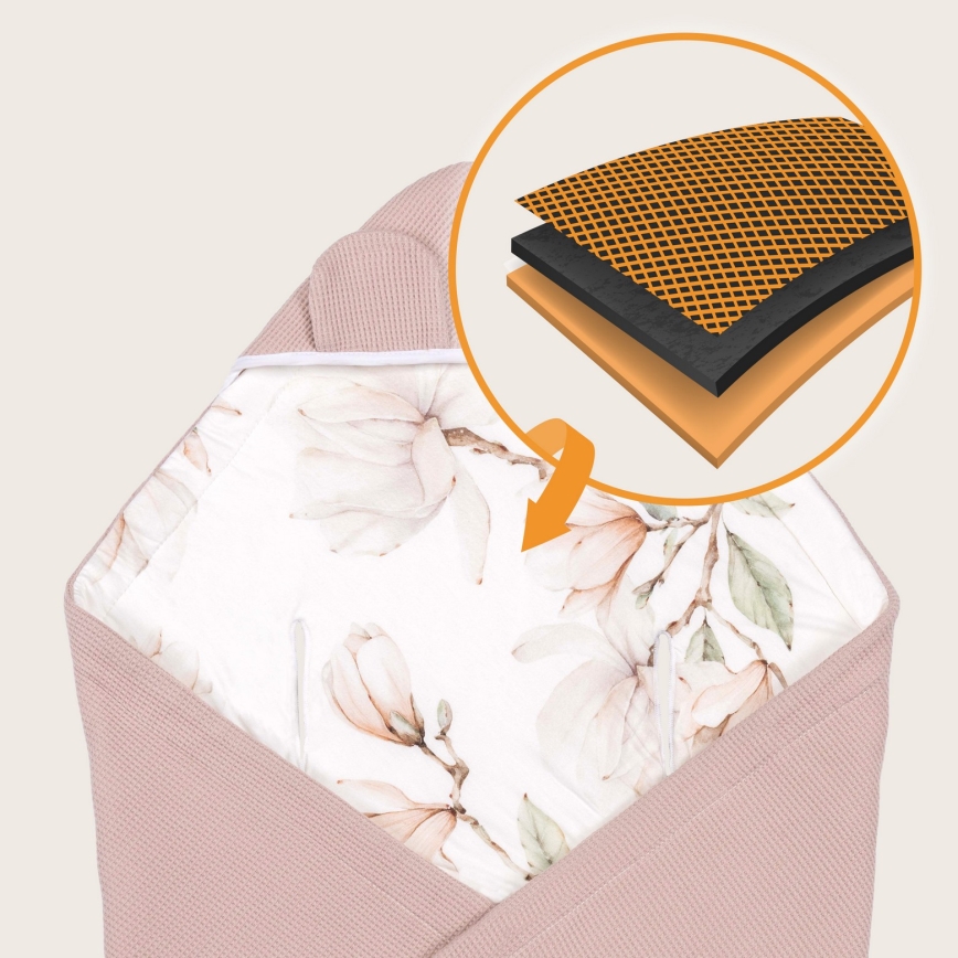 Lionelo - Конверт-пеленка для автокресла TRAVEL SWADDLE, 90x90 cm, бежевый (Magnolia)