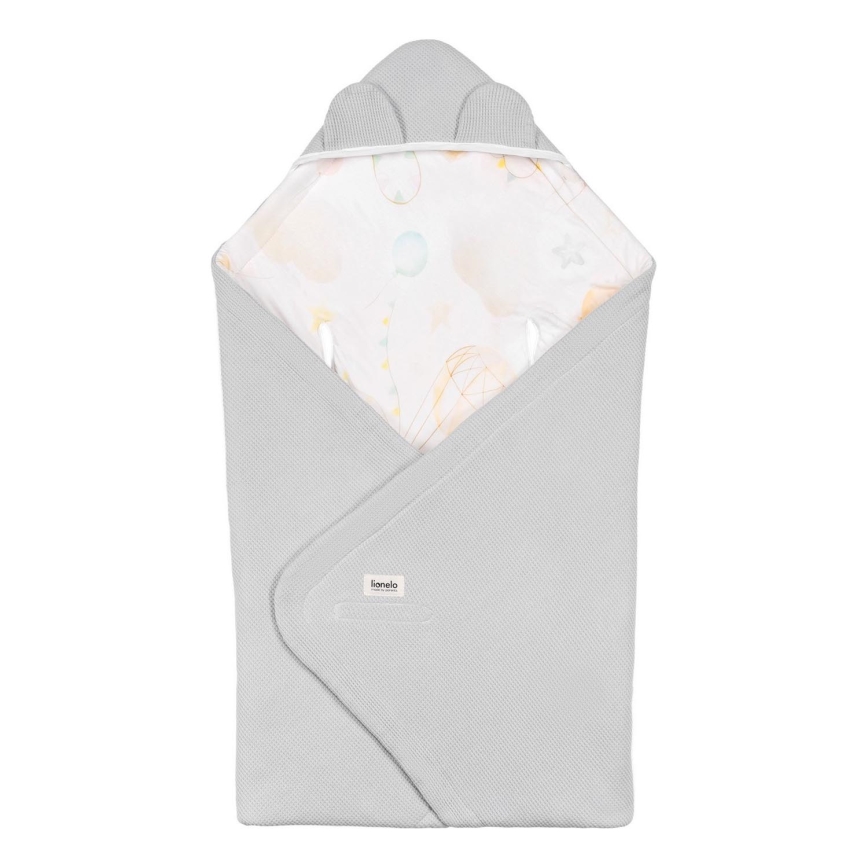 Lionelo - конверт-пеленка для автокресла TRAVEL SWADDLE, 90x90 см, серый Baloon