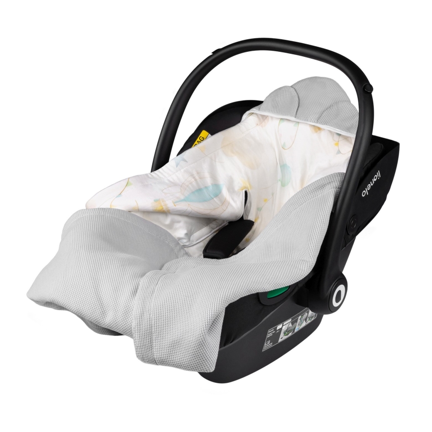 Lionelo - конверт-пеленка для автокресла TRAVEL SWADDLE, 90x90 см, серый Baloon