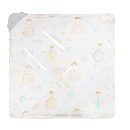 Lionelo - конверт-пеленка для автокресла TRAVEL SWADDLE, 90x90 см, серый Baloon