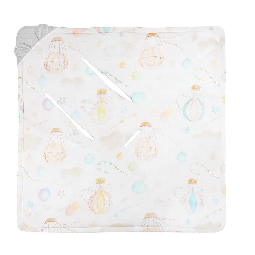 Lionelo - конверт-пеленка для автокресла TRAVEL SWADDLE, 90x90 см, серый Baloon