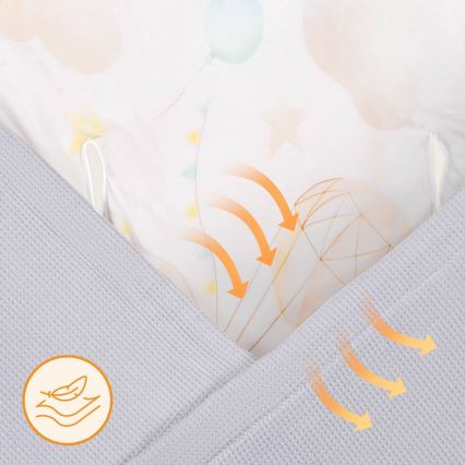 Lionelo - конверт-пеленка для автокресла TRAVEL SWADDLE, 90x90 см, серый Baloon