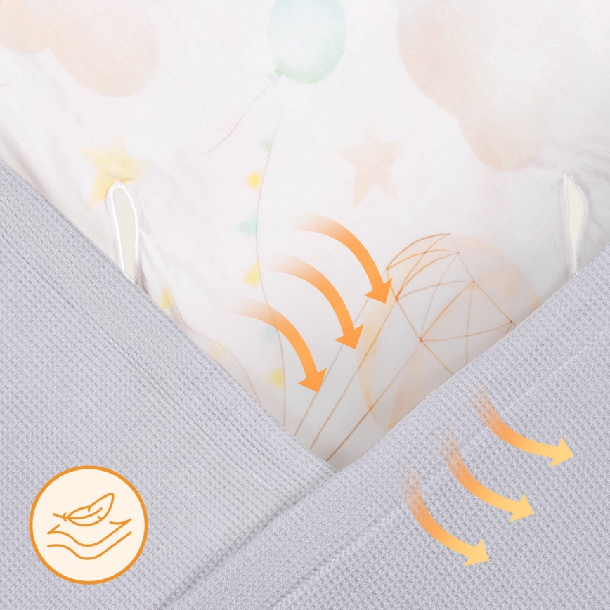 Lionelo - конверт-пеленка для автокресла TRAVEL SWADDLE, 90x90 см, серый Baloon