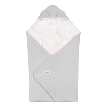 Lionelo - Конверт-ковдра для автокрісла TRAVEL SWADDLE 90x90 см Сірий Baloon