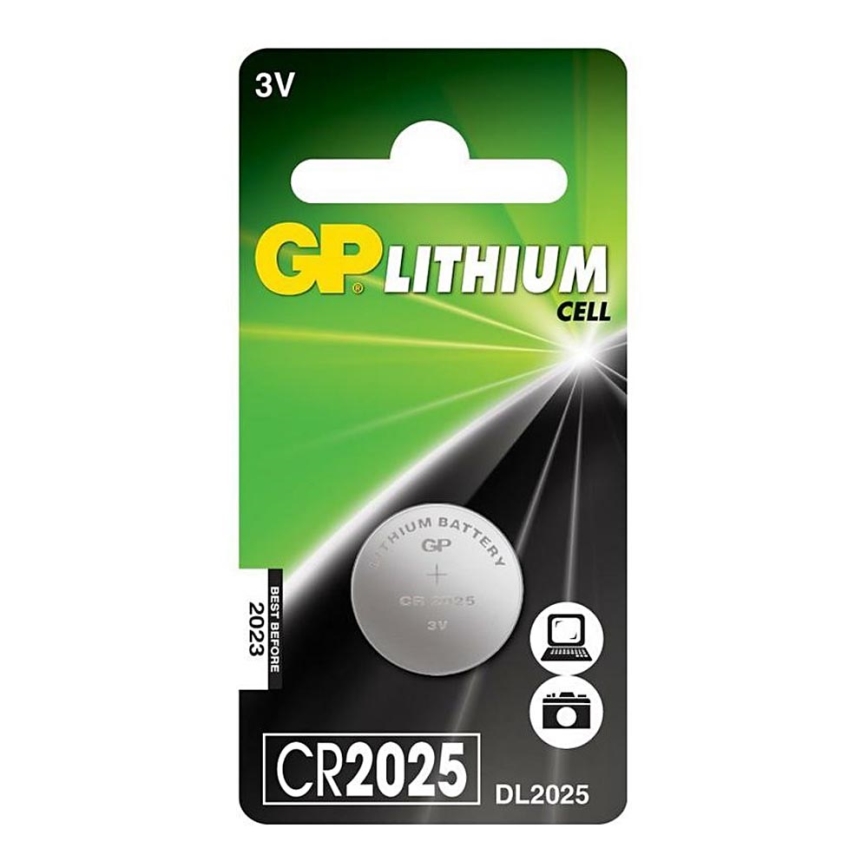 Литиевая батарейка кнопочного типа CR2025 GP 3V/170mAh 1 шт.