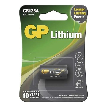 Літієва батарейка CR123A GP LITHIUM 3V/1400 mAh