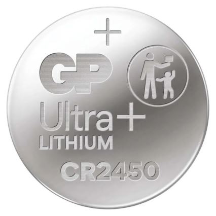 Літієва батарея таблеткового типу CR2450 GP LITHIUM 3V/600 mAh