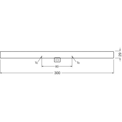 Люмінесцентна LED трубка з регулюванням яскравості S14d/3W/230V 2700K 30 см CRI 90 - Osram